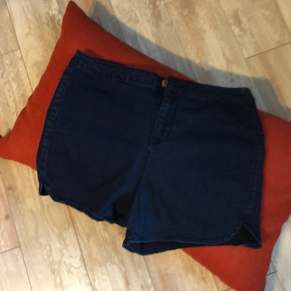 High waisted denim shorts